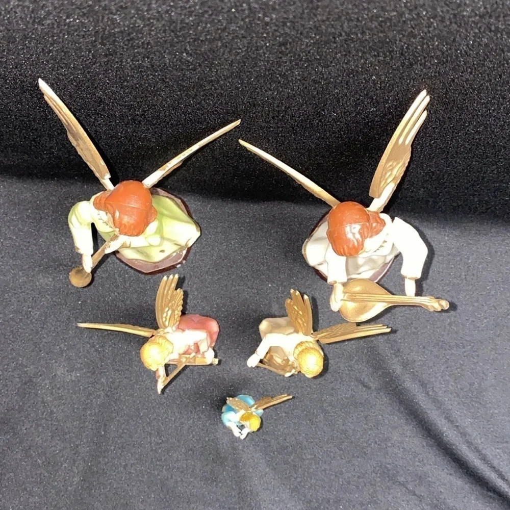 Vintage Christmas Angels figurines mcm Christmas decor 50s home decor prop